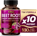 Grimed Beet Root with Grape Seed Extract, Maca Root, Red Spinach & Ashwagandha – 180 κάψουλες λαχανικών