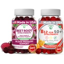 Lunakai Beet Root and Vitamin B12 Gummies for Adults 50 Plus Bundle Proprietary Antioxidant Blend - Heart & Circulation Support, Energy & Vitality Boost, Υψηλή Δύναμη