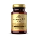 Solgar Vitamin B6 25 mg, 100 Tablet - Enerji Metabolism, Kalp Sağlığı ve Sağlıklı Nervous Sistemi - B Kompleks Tamam - Vegan, Gluten Free, Süt Free, Kosher - 100 Hizmet