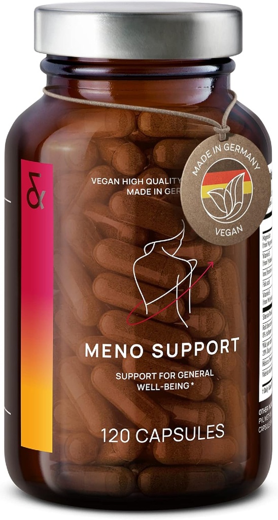 CLAV Meno Balance - Menopause Support - with Wild yam Root, Red Clover, Sibirya Rhubarb - Hot Flash Relief, Mood Swings & Muti-Symp Support -120 Capsules