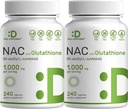 2 Pack NAC Supplement (N-Acetyl Cysteine) 1000 mg Aztathione, 480 Capsules