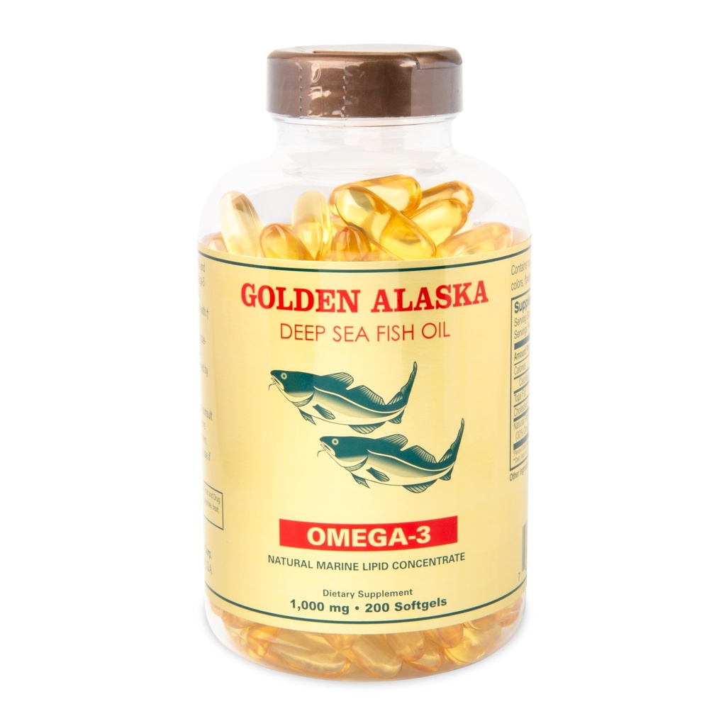 Omega 3 Alaska Deep Sea Fish Oil 1000 mg 200 Softgels