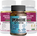 Kadın Sağlığı Yayını: Vaginal Probiyotiklerin 2 Şişesi + 1 Spermidine & Fisetin – Vaginal, Gut & Immune Health + Hücreleri Renewal & Anti-Aging Support Support