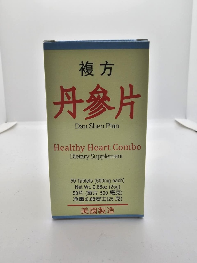 Fu Fang Dan Shen Pian Herbal Supplement Cardiovascular işlevleri ve Circulatory sistemi, Blood Stasis, Chest Distress And Angina 50 Tabletler 500 mg/each In USA