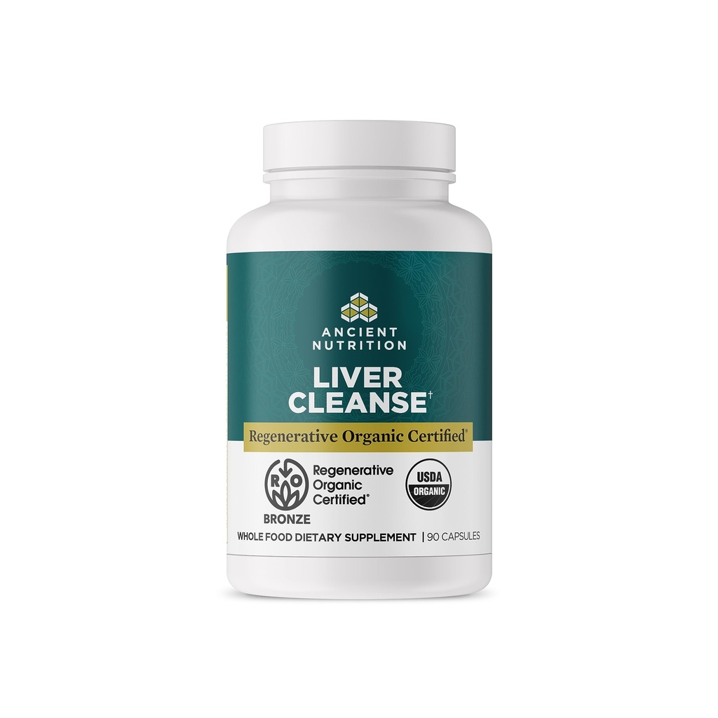 Eski Beslenme Rejeneratif Organik Onaylı Canlı Temizleme Tamam, Antik Herbals Liver Cleanse with Milk Thistle, Burdock Root & Reishi For Optimal Liver Support, Gluten Free, 90 Count
