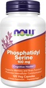 NOW Συμπληρώματα τροφίμων, Phosphatidyl Serine 100 mg με ένωση φωσφολιπιδίων που προέρχεται από τη λεκιθίνη σόγιας, 120 κάψουλες Veg