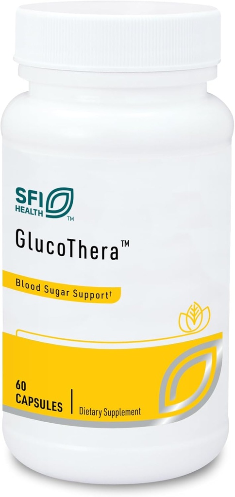 Klaire Labs SFI Health GlucoThera - Hypoallergenic Chromium Complex with Alpha-Lipoic Acid, Banaba Extract & Vanadium (60 Capsules)
