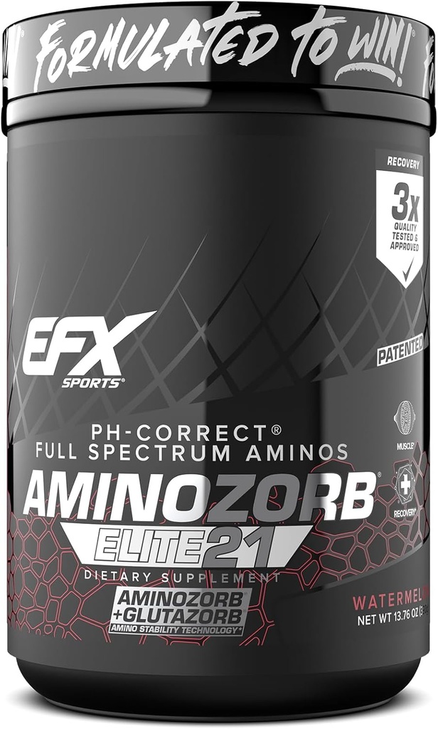 EFX Sports replicazorb Elite 21 | PH-Correct, Full Spectrumass + Glutamine | Essential & Non Essentials | Zero Sugars | 30 Hizmet (Watermelon)