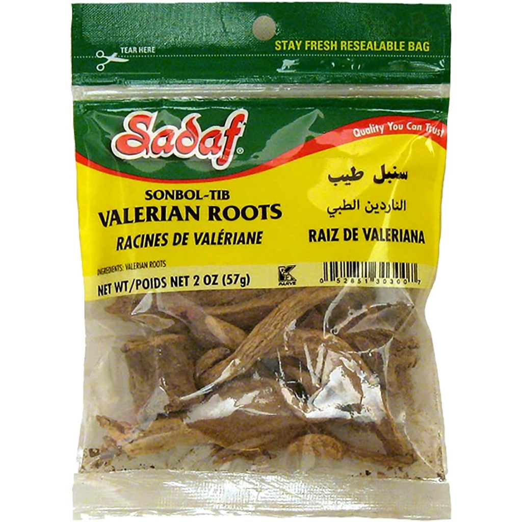 Sadaf Valerian Roots - Valerian Root Loose (Valerian outicinalis) - Valerian Root Tea - 2 oz yapın. Bag Bag Bag