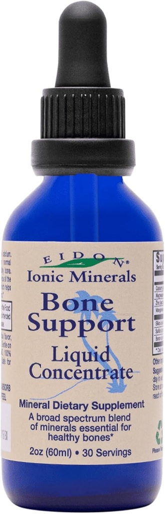 Eidon Mineral Wellness Υποστήριξη για το υγρό συμπλήρωμα - Ιωνικό Trace Mineral Drops για να προσθέσετε στο νερό, ασβέστιο, μαγνήσιο, ψευδάργυρο, μαγγάνιο, Silica, Sulfur, βόριο, Bioδιαθέσιμο - 2 oz