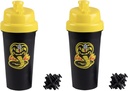 Karate Kid Cobra Kai 25oz protein Shaker Şişes for Toz Mixes - 2 Paket - Leakproof Lid Vida on Lids - Smoothies, Energy Drinks, Workout Blends, Shakes - Resmi Lisanslı Lisanslama