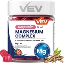 VEV Magnesium Complex DeepCalm 14-in-1 Gummies – με Ashwagandha, L-Θεανίνη, D3 & ψευδάργυρο – Cortisol Συμπληρώματα για τις γυναίκες – 90 Όχι Προστιθέμενη ζάχαρη Vegan Μαγνήσιο Glycinate Complex Gummies
