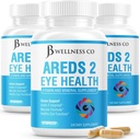JB Wellness AREDS 2 Eye Vitamin & Mineral Supplement, Contains Lutein, C vitamini, Zeaxanthin, çinko & Vitamin Geliştirilmiş Vizyon Tamam - 180 Sayı