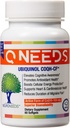 QNeeds® coqh-cf Ubiquinol 100 mg COQ10 Klinik olarak Maksimum Aborpsiyon için geliştirilmiş Teslimat, Geliştirilmiş Mitochondrial Support, Antioksit Health, 60 Count Softgels