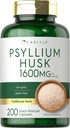 Carlyle Psyllium Husk Capsules 1600 mg | 200 Kont | Yüksek Potency Fiber Supplement | Non-GMO, Gluten Free