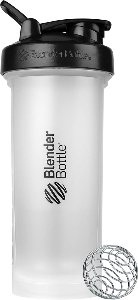 BlenderBottle Classic V2 Shaker Şişe Protein Shakes ve Pre Workout, 45-Ounce, Clear/Black