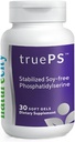 NatureCity True-PS Soy Free Σταθεροποιημένο Φωσφατιδυλσερίνη 100mg Συμπληρώματα εγκεφάλου για μνήμη και εστίαση - Χάπια μνήμης για τον εγκέφαλο - Συμπληρώματα υγείας εγκεφάλου για ενήλικες (30 SoftGels)