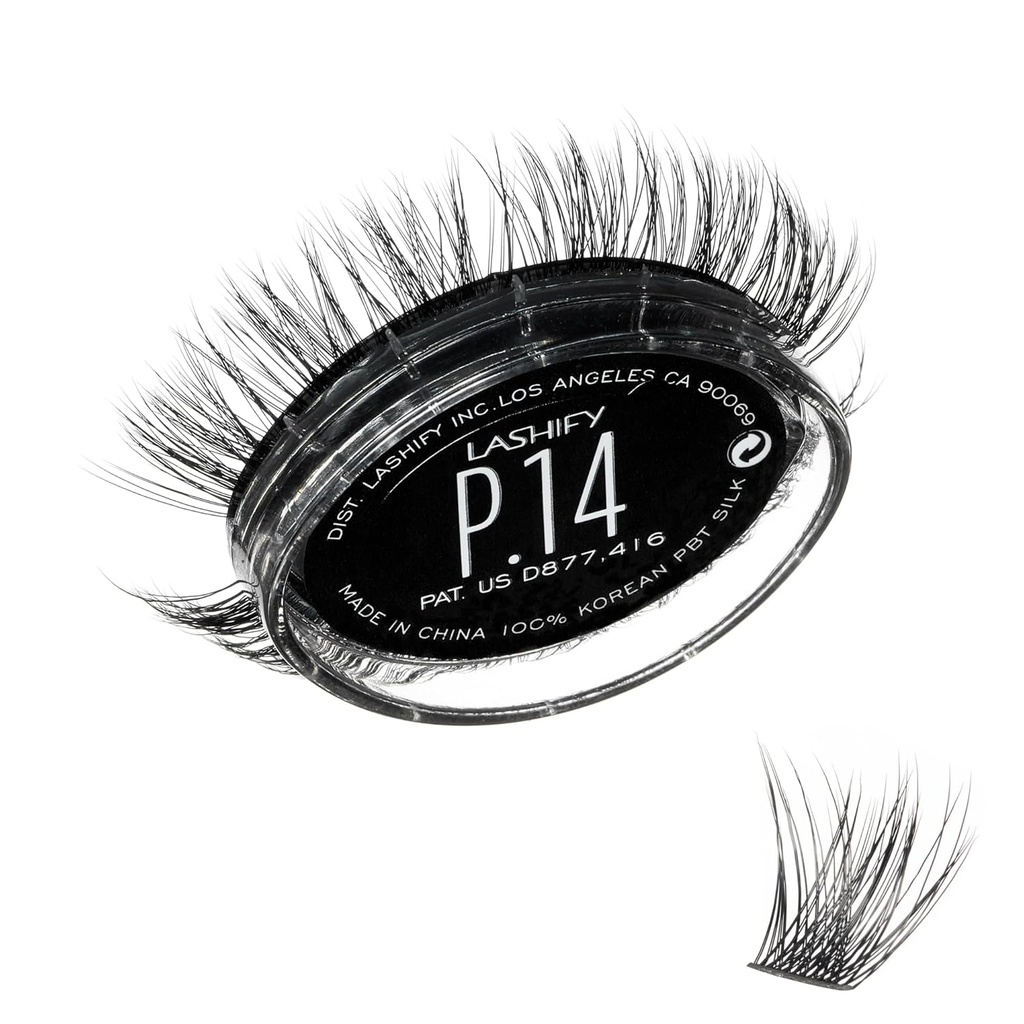 Lashify Plushy 14mm Gossamer Lashes σε μαύρο, εύκολο DIY Ψεύτικες βλεφαρίδες για ένα πορώδες, αλλά ακόμα φυσικό βλέμμα