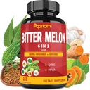 Organik Bitter Melon Ekstra Capsules - Kombine, Fenugreek, Curcumin, Garlic & Papaya - 5 Ay için 150 - Destekler Body, Digestive, Skin, Immune & Genel Wellness