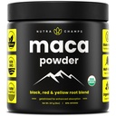 Organik Maca Toz - Peruvian Grown Maca Mix with Yellow, Black & Red Roots - Mükemmel Bioavailability - Natural, Vegan & Non-GMO, 8oz