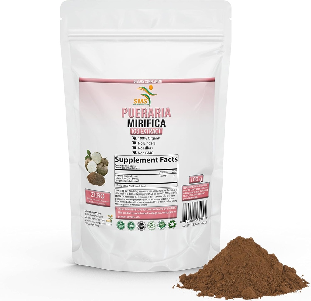Pueraria Mirifica Natural Organic Herbal Kwao Krua Kao 10:1 Extract 100g σκόνη, προωθεί τη διατροφή των γυναικών συμπλήρωμα 