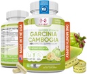 % 100 Saf Garcinia Cambogia Extract with 95 HCA - Gıda Cravings - Kadınlar ve Erkekler için En İyi Karb Bloker - Max Strength Garcinia Cambogia Raw Diyet Pills ABD'de Yaptı - 60 Veggie Capsules