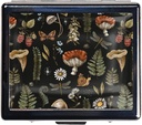 7 Days Chromed Shiny Silver Pill Organizer with Mirror Inside Has 8 Ayrı Karşılaşmalar Rect Fukushima 7 Days Pill Box Pill Case (Autumn Harvest Woodland Mushrooms)