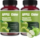 Apple Cider Vinegar B12 Multivitamin Gummies, Organic Apple Cider Vinegar Gummies, 60 Gummies Support Normal Energy Levels & Gut Health Supports Digestion Burning (2)