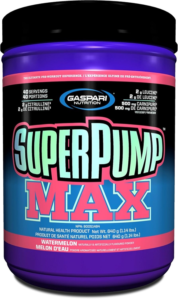 Gaspari Beslenme Süperpump Max, Watermelon, 1.41-Pounds
