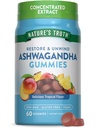 Nature's Truth Ashwagandha Gummies | 60 Kont | Tropikal Flavor | Vegan, Non-GMO, & Gluten Free Supplement Supplement