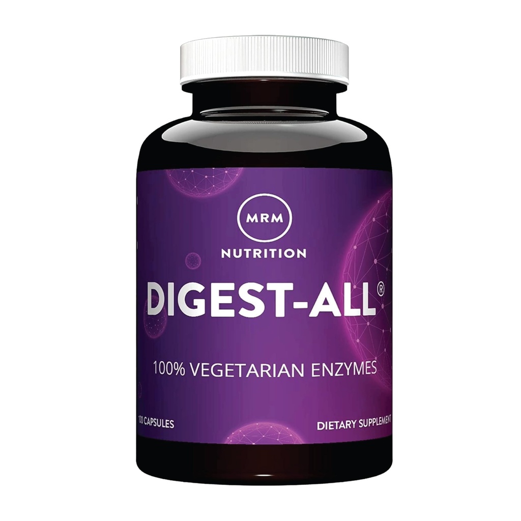 MRM Beslenme Digest-All ® | Digestive Enzymes | Geliştirilmiş Digestion ve Abxia | Lactase + Amylase + Lipase| Bloating ve Gas| 100% Vegetarian | Gluten-Free | 50 Hizmetler