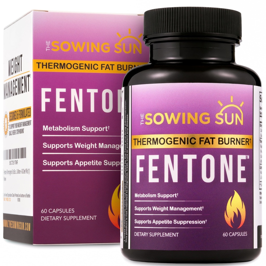 Θερμογόνο Fentone Fat Burner Energy Booster, Ορεκτικό Καταπιεστικό, Κλινικά Σπουδασμένη απώλεια βάρους, καύση λίπους, Phenylethylamine HCl, L- Καρνιτίνη, Ketones - 60 χάπια διατροφής (1)