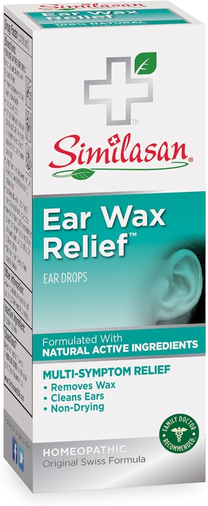 Similasan Ear Wax Relief Ear Drops, 33-Ounce Şişeler (Pazar 3)