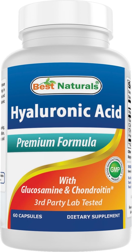 En İyi Doğallar Hyaluronik Asit 100 mg 60 Capsules - Sağlıklı Ortaklar ve Genç Skinleri Destekleyin
