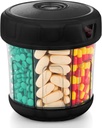 Ekstra Büyük Supplement Organizer ile XL 7 Karşılaştırma, Radyatör Yumuşak Lid Yüklemeye Kolay ve Pill'i Kullanımına Kolay, 1 Ay Jumbo Vitaminek Tıp Organize Deposu