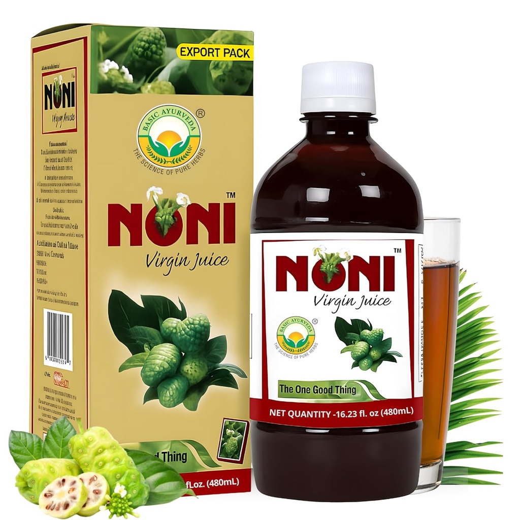 BASIC AYURVEDA Noni Virgin Meyvesi | 16.23 Fl Oz (480 ml) | Saf & Organik Ayurvedik Suyu Sağlık ve Sağlık ve Sağlık için Sağlık ve Sağlık için Sağlık ve Sağlık