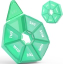 Εβδομαδιαία Pill Organizer, 2 Pack Portable Pill Box Medicine περίπτωση 6 Χρώματα (Επτά Ημέρα) Νέα έκδοση για βιταμίνη / Fish Oil / χάπια / Συμπληρώματα-Αρθρίτιδα Φιλικό (Κυανό)