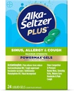 Alka-Seltzer Plus Maksimum Güçlü Güç Max Sinus, Yetişkinler ve Çocuklar için Tıp 12 Yıl ve Yaşlı - Relieves Allergies, Colds veya Hay, 24 Count