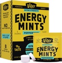 Viter Energy Caffeine Mints 80mg Ekstra Güç - 90 Adet B Vitaminleri ile Caffeinated. Sugar Free Vegan Breath Mint. Energize Nootropic Focus Alert for Fast Alertness (Peppermint Flavor, 30 Pack)