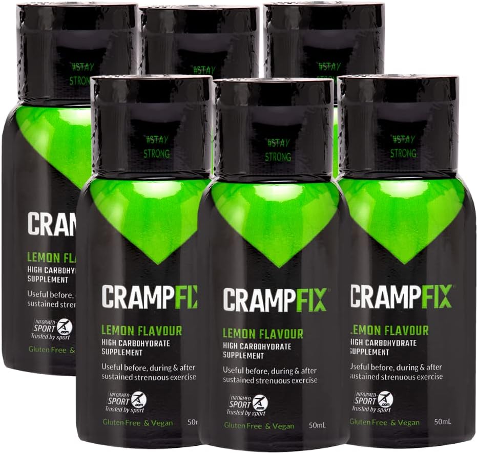 Spor Shot, Engeller ve Relieves Kas Cramps, Leg, Calf, Hamstring Cramps, 6 Pack of Multi Serve Squeeze Şişes All Natural Lemon