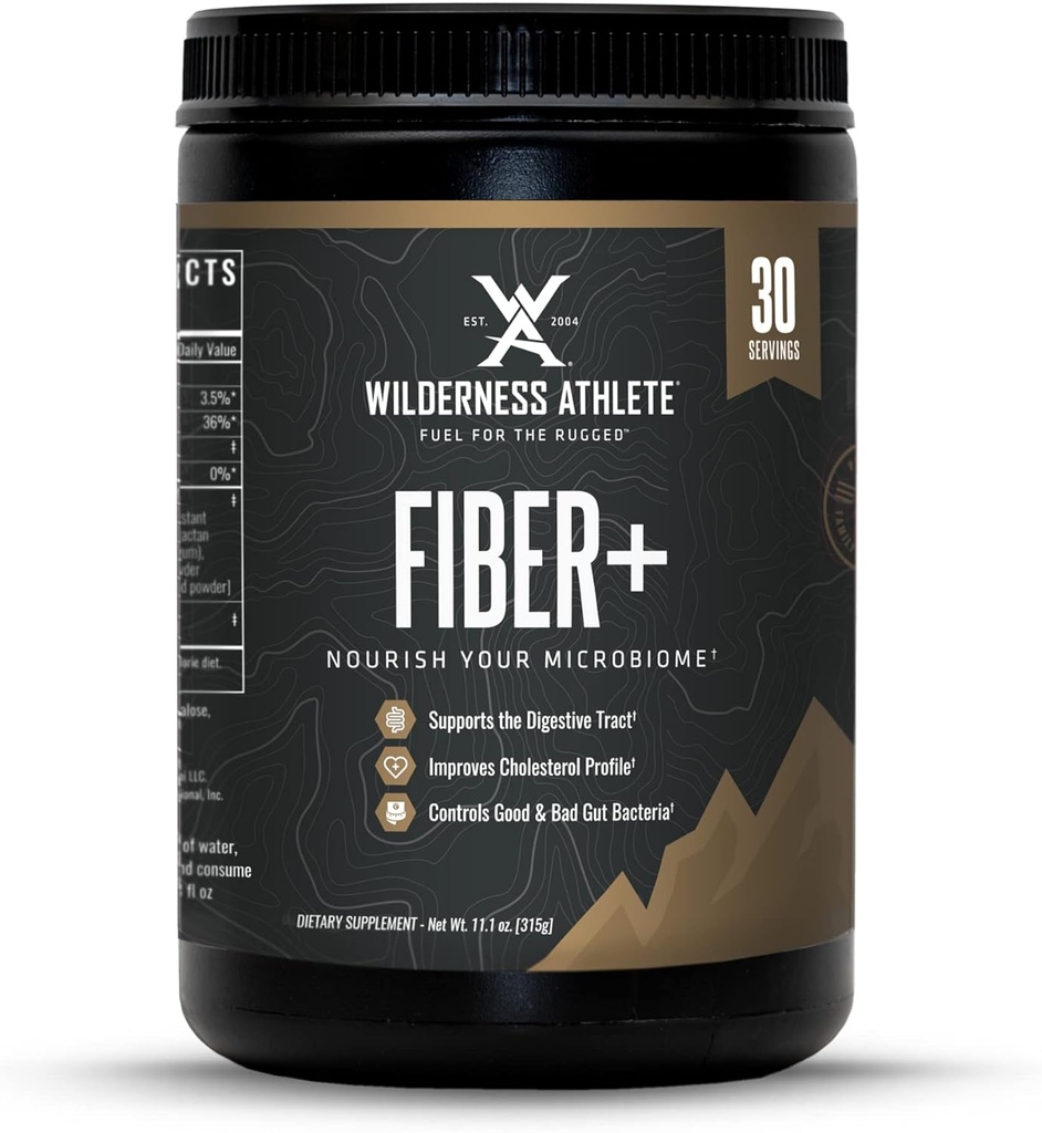 Wilderness Athlete Fiber+ | ► & In removed Fiber Supplement for Women & Men - Prebiyotik Fiber Toz Digestive Support - Daily Drink Mix - Diyetary Toz Unflavored