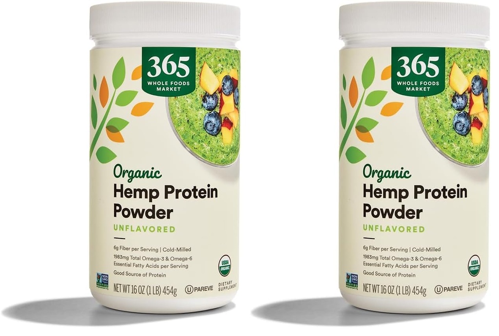 365 by Whole Foods Market, Protein Toz Hemp Organik, 16 Ounce (Pack of 2)
