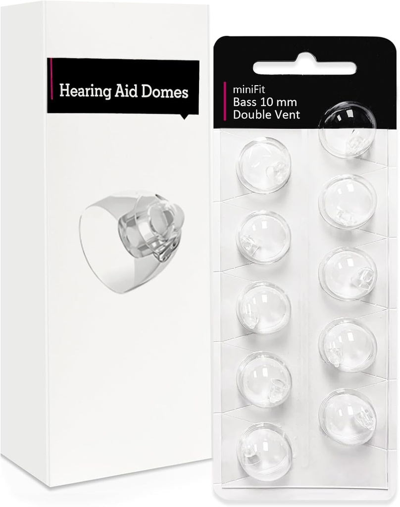 Oticon Minifit için Çift Vent 10mm-Hearing Aid Domes, Oticon İşitme Yardımları, Yedek Parça Aksesuarları Universal Oticon Domes for Hear Aids (10 Adet)