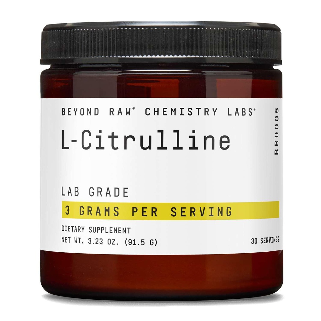 BEYOND RAW Εργαστήρια Χημείας L-Citrulline σκόνη, υποστηρίζει κορυφαία απόδοση, 30 εξυπηρετήσεις