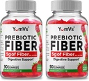Yum-Vs - Yetişkinler ve Çocuklar için Prebiyotik Fiber Gummies - 5g Digestive Aid Gummy Fiber Supplement - Keto Friendly Prebiyotik Daily Fiber Supplement for Women & Men - No Sugar add Diyetary Fiber (90 Count)
