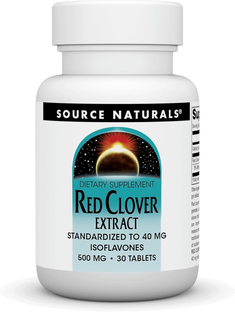 Source Naturals Red Clover Extract, 500 Mg Tablet, 30 Kont