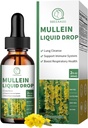 (2 Pack) Mullein Drops for Lungs, 16-in-1 Mullein Leaf Extract 800MG for Lung Cleanse, αναπνευστικό, ανοσία, με Quercetin, Marshmallow, Black Cumin Seed, Elderberry, Non-GMO, 2 Fl Oz