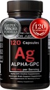 Alpha GPC Supplement & BioPerine for Hyper Abxia - 120 Kont, Alpha-GPC 600 mg per Service - Nootropics for Memory, Focus, Energy, & Drive - Choline Supplements to Boost Acetylcholine, Made in USA