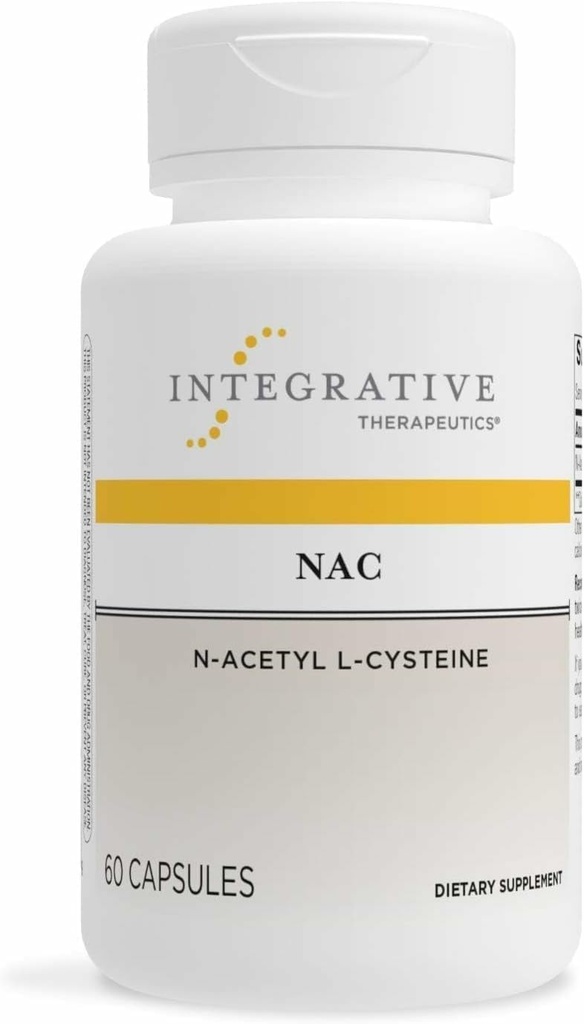 Bütünleştirici Tedaviler NAC - Respiratory & Lung Function için Antioksit Destek Supplement* - Gluten-Free & Dairy-Free - 60 Capsules (60 Hizmet)