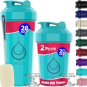 2 PACK, 28 oz & 20 oz Shaker Şişeler Protein Mixes için Güçlü Tel Whisks ile | Leakproof Blender Shaker Şişe Paketi | Domuzlu Şişe | Shaker Şişe | Shaker Kupası